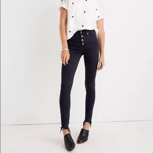 Madewell High-Rise Skinny Jeans in Berkeley Black